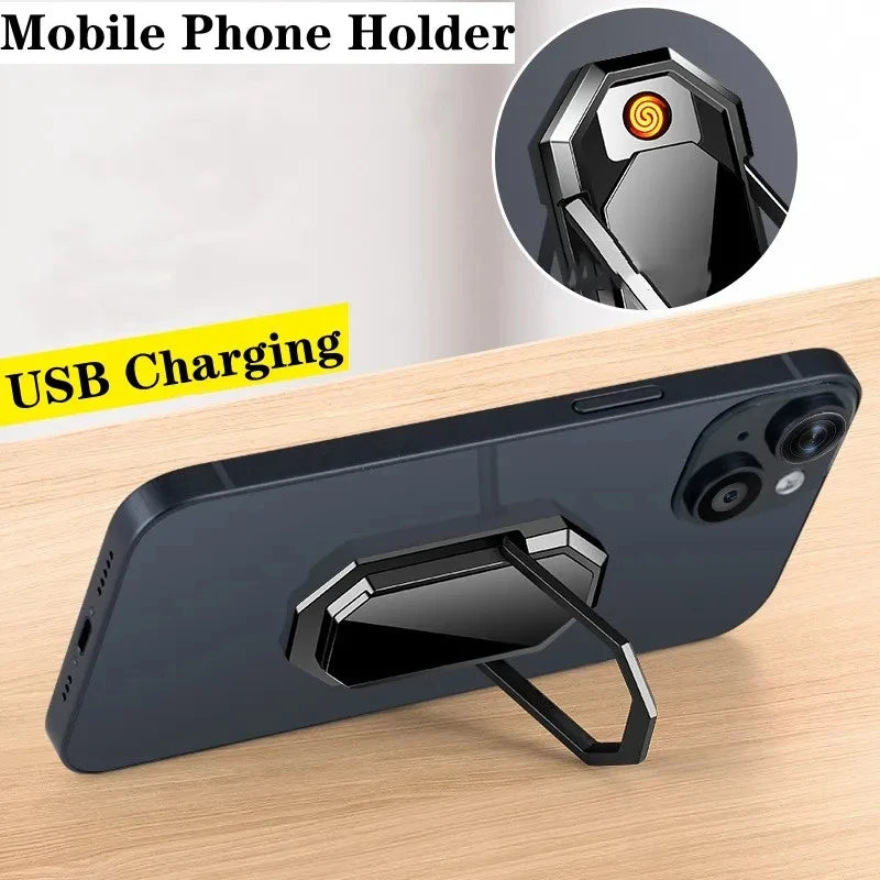 USB Charging Strong Magnet Mobile Phone Holder Electric Lighter